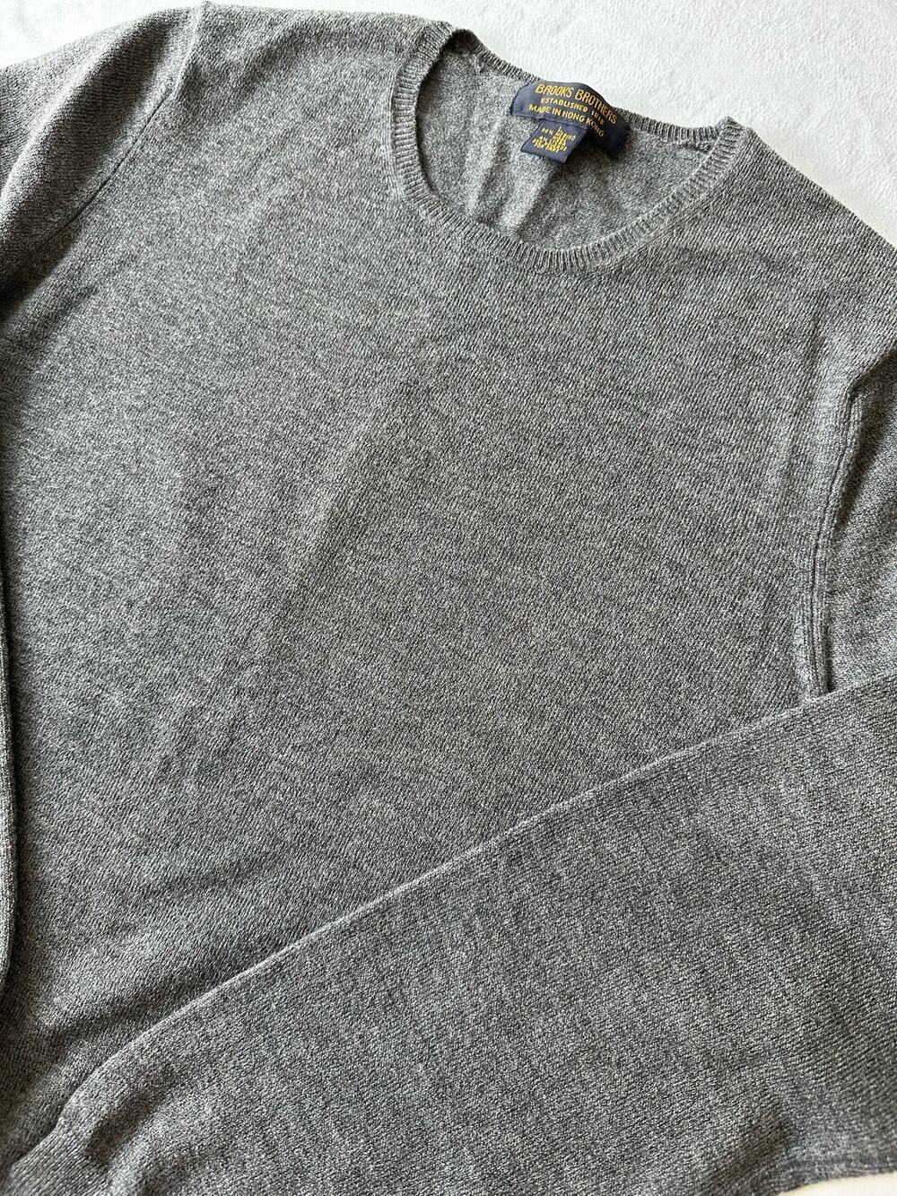 Brooks Brothers Grey Wool Sweater Size Large